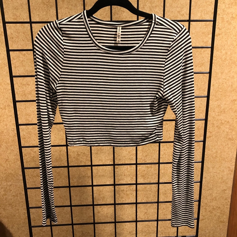 Emma and Sam Striped Crop Top